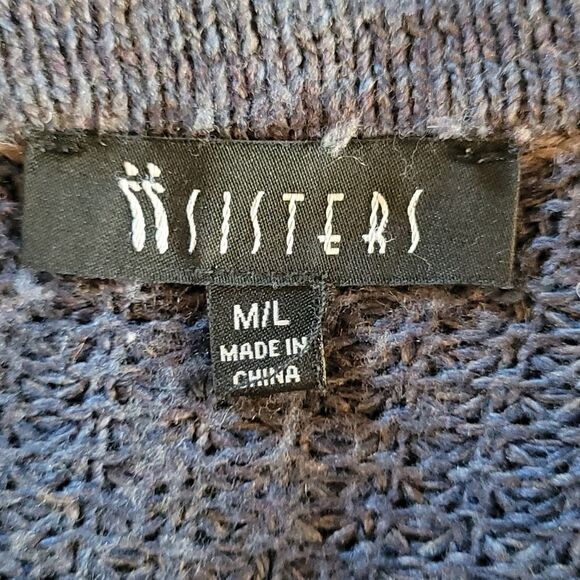 Long waterfall front cardigan coat length sweater. M/L - Picture 5 of 6